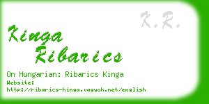 kinga ribarics business card